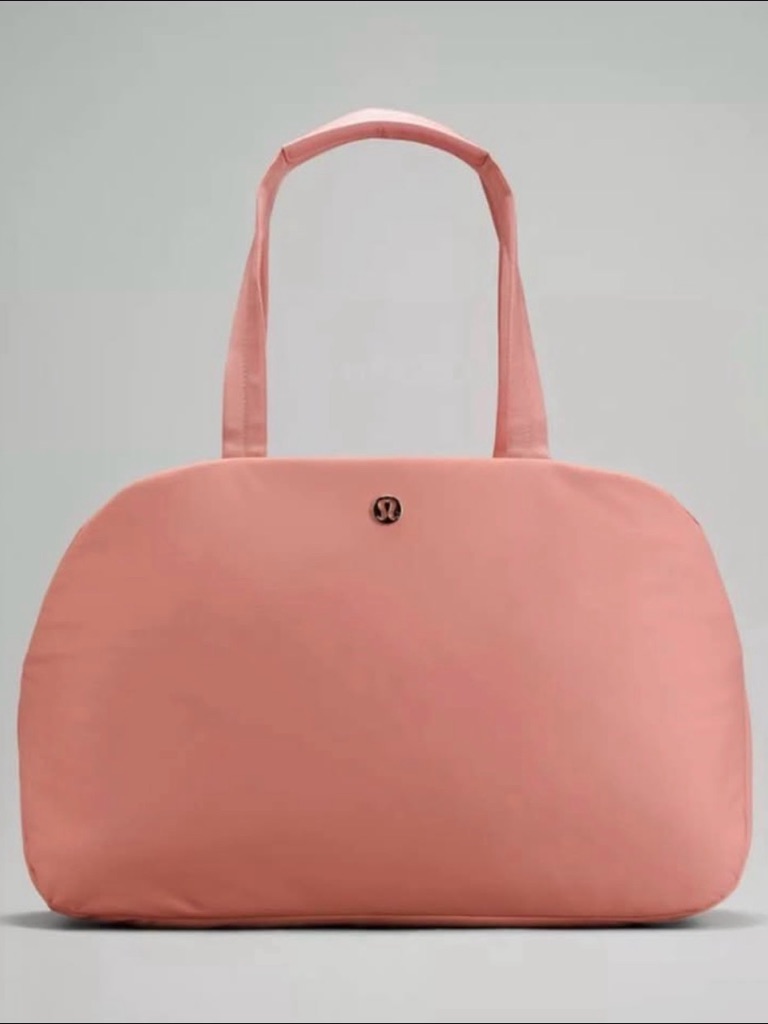 Lululemon Athletica Coral Pink Tote With Top Handles